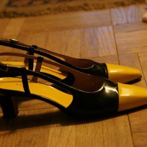 Ralph Lauren Vintage Slingback Buckled Kitten Heel